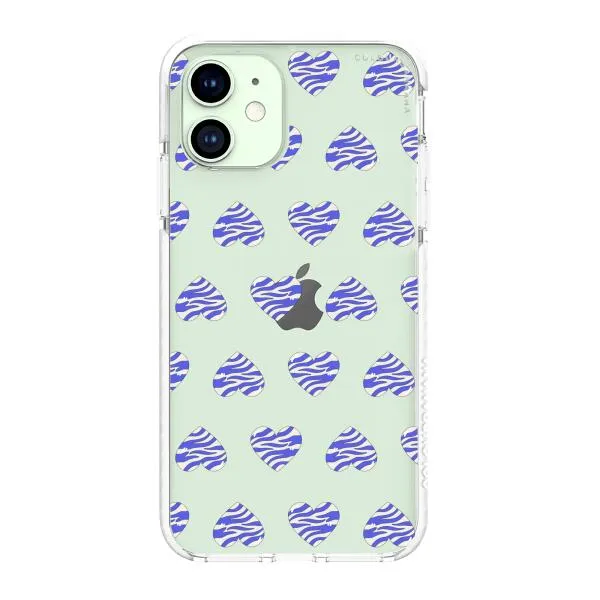 iPhone Case - Purple Zebra Heart