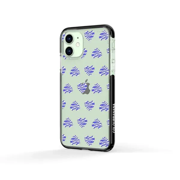 iPhone Case - Purple Zebra Heart