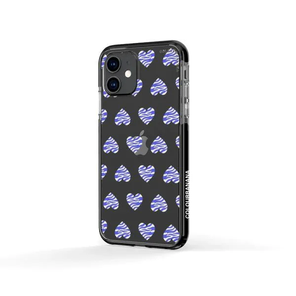 iPhone Case - Purple Zebra Heart