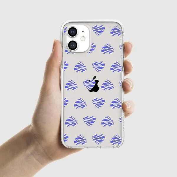 iPhone Case - Purple Zebra Heart