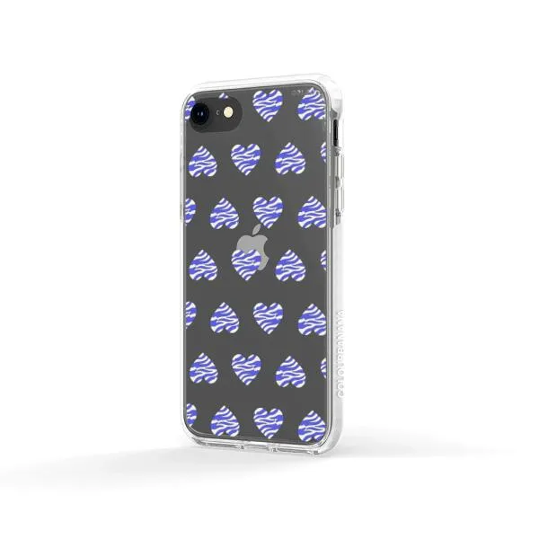 iPhone Case - Purple Zebra Heart