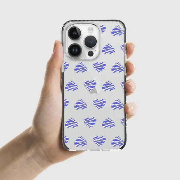 iPhone Case - Purple Zebra Heart