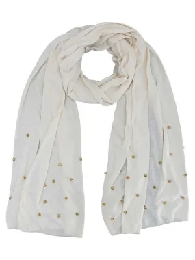 Jersey Knit Scarf Wrap With Spikes