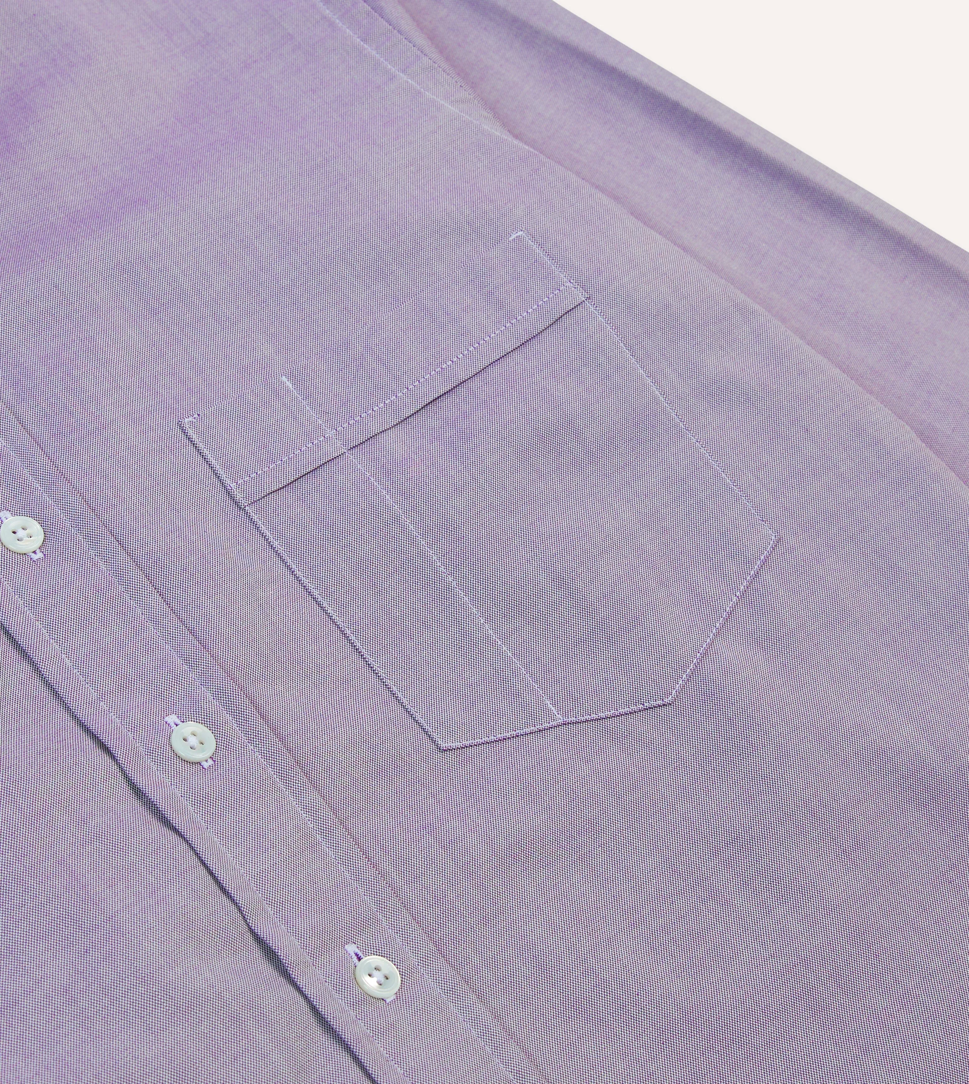 Lilac Pinpoint Oxford Cotton Cloth Button-Down Shirt