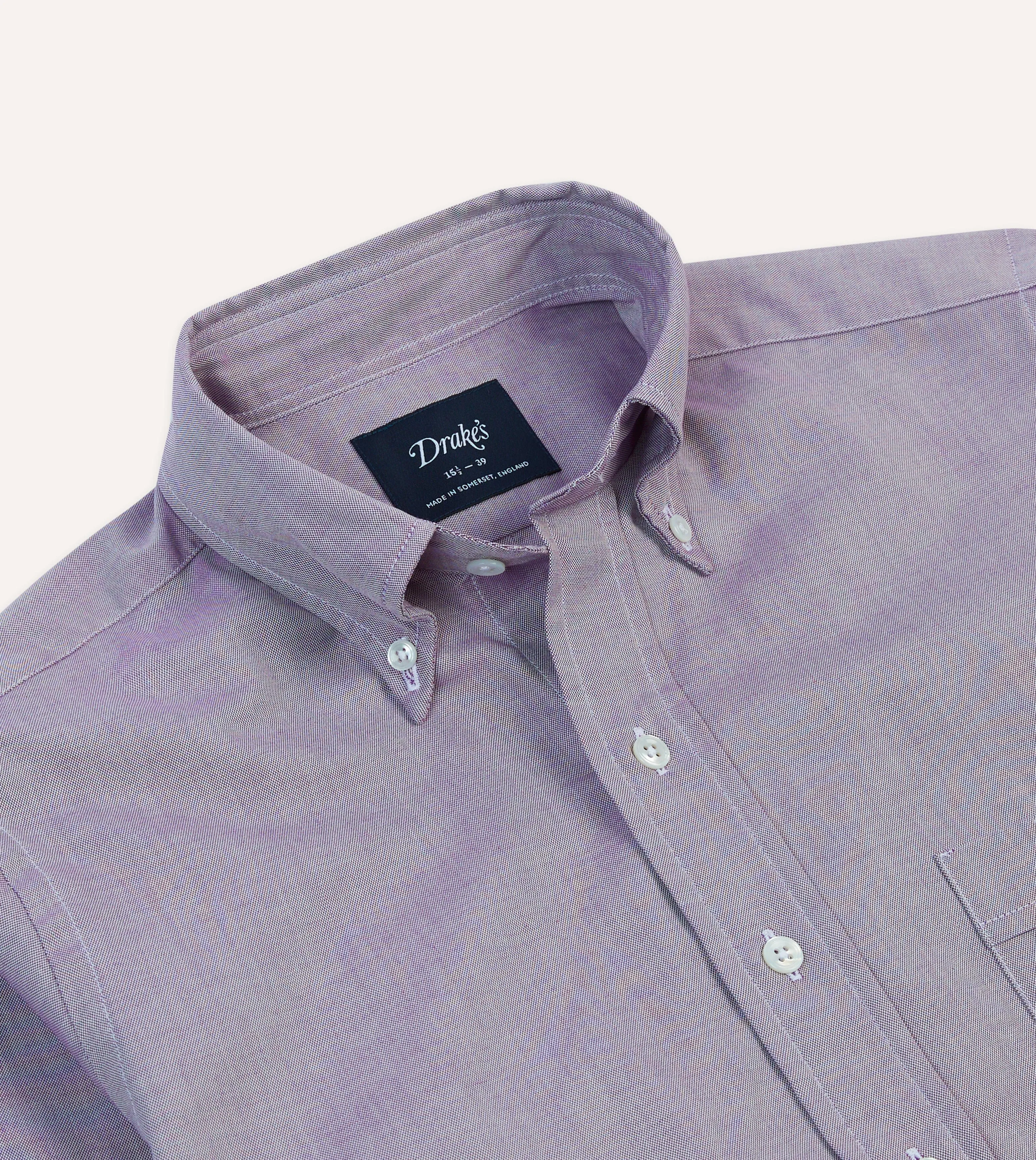 Lilac Pinpoint Oxford Cotton Cloth Button-Down Shirt