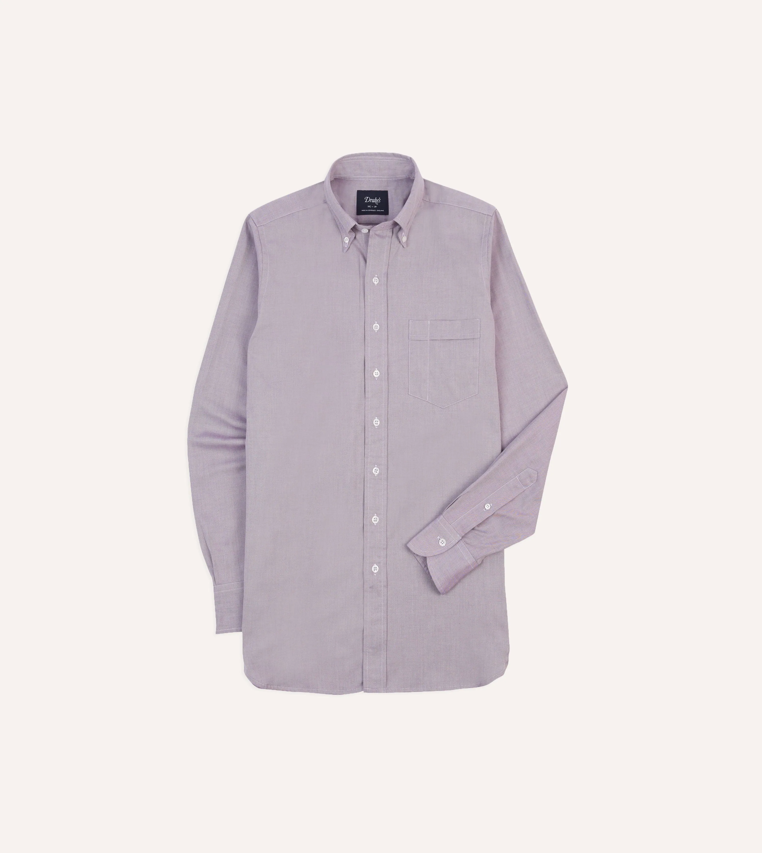 Lilac Pinpoint Oxford Cotton Cloth Button-Down Shirt