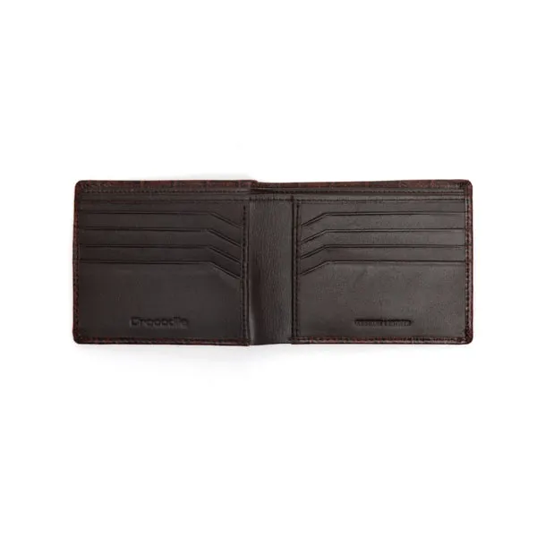 Luxury Crocodile Bifold-Brown