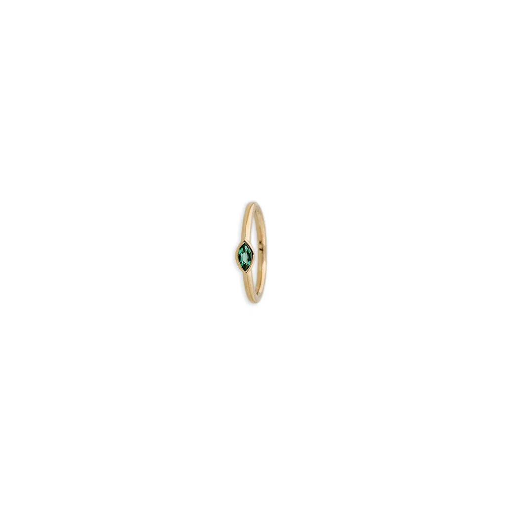 MARQUISE EMERALD HOOP