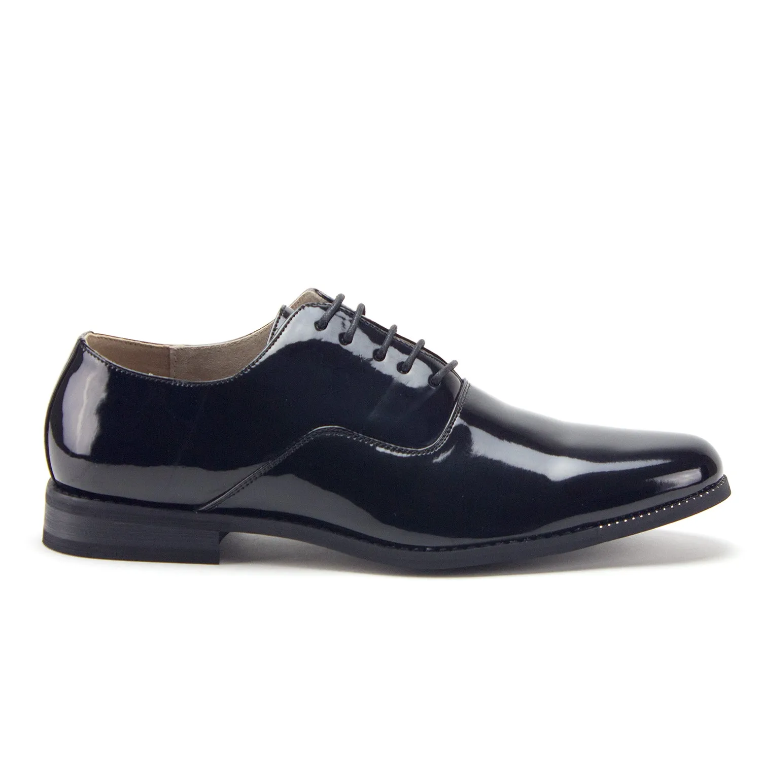 Men's 86214 Classic Black Patent Leather Formal Loafers, Oxfords Dress Shoes