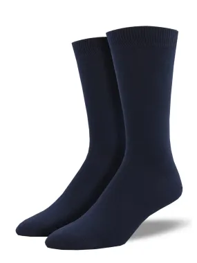 Men's Solid Bamboo Crew Socks