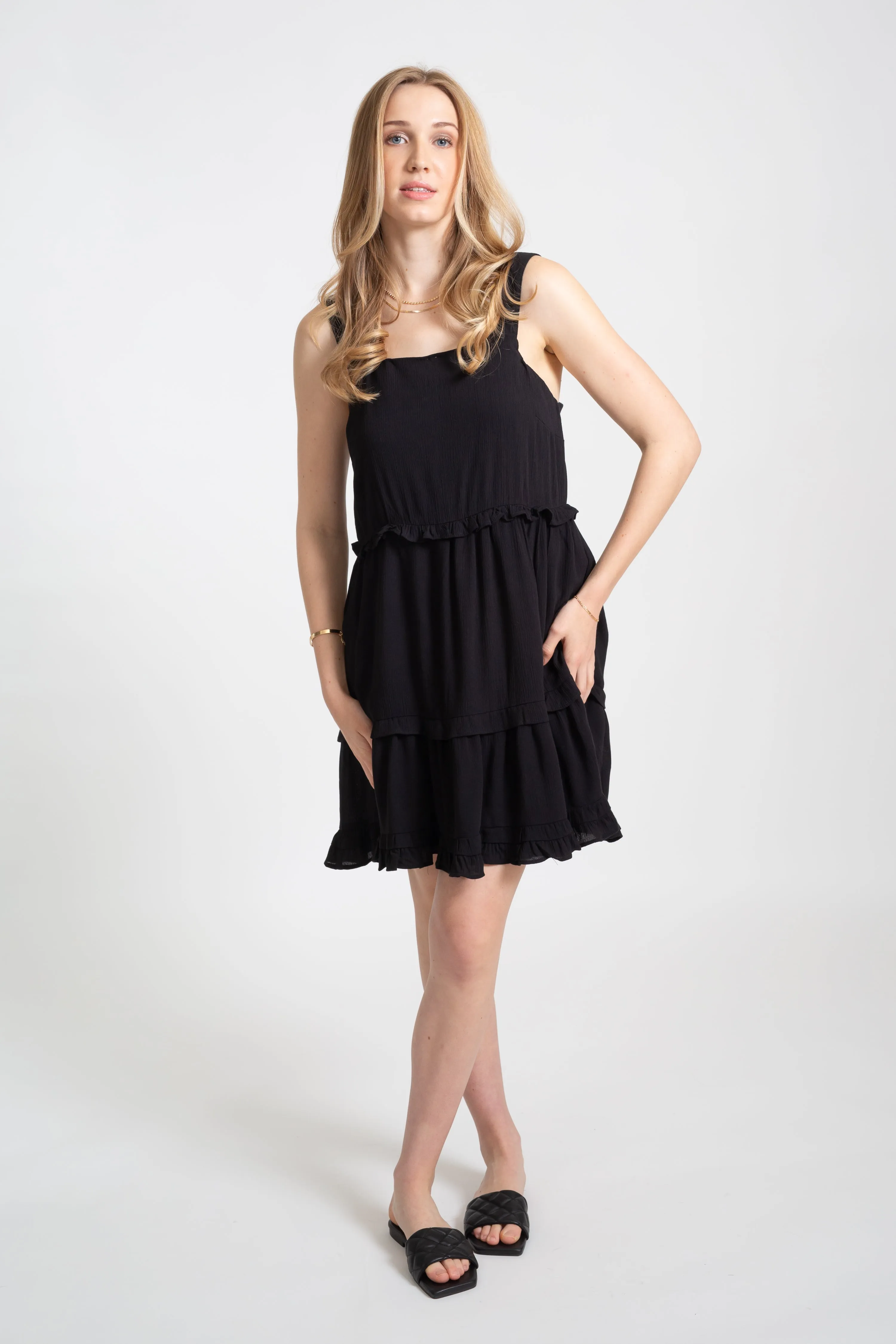 Miami Square Neck Tier Dress