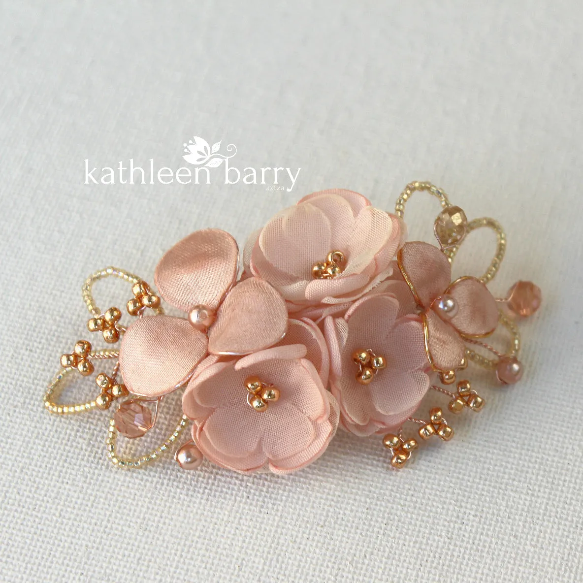 Mini Rose gold blush pink hair clip or mix and match color variations - clip attachment