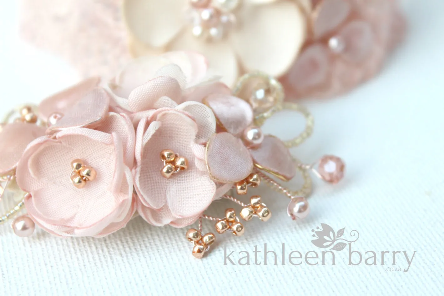 Mini Rose gold blush pink hair clip or mix and match color variations - clip attachment