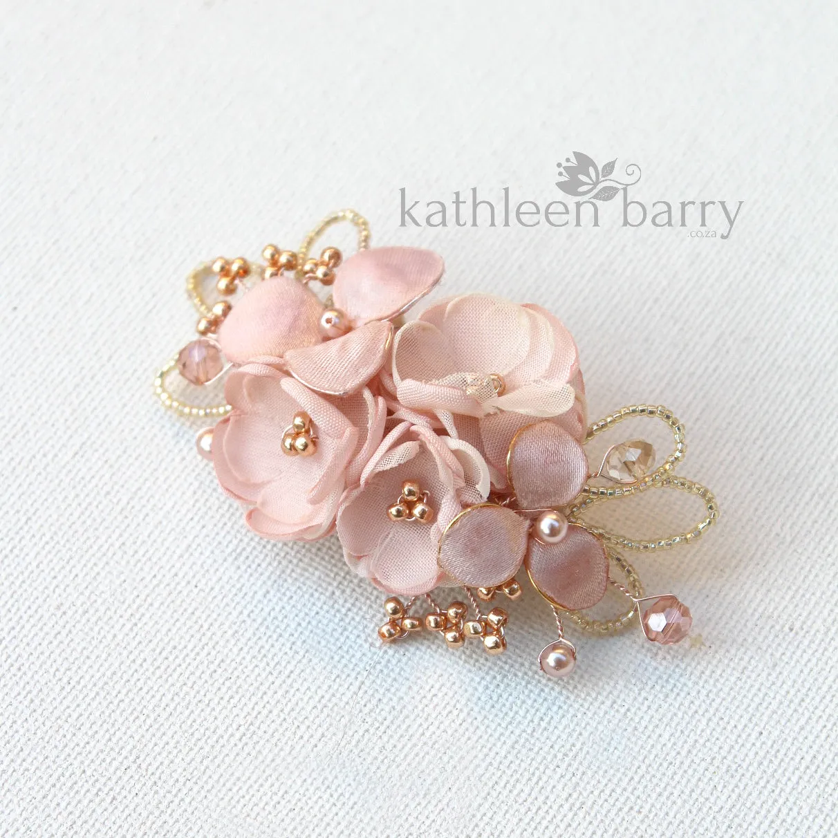 Mini Rose gold blush pink hair clip or mix and match color variations - clip attachment