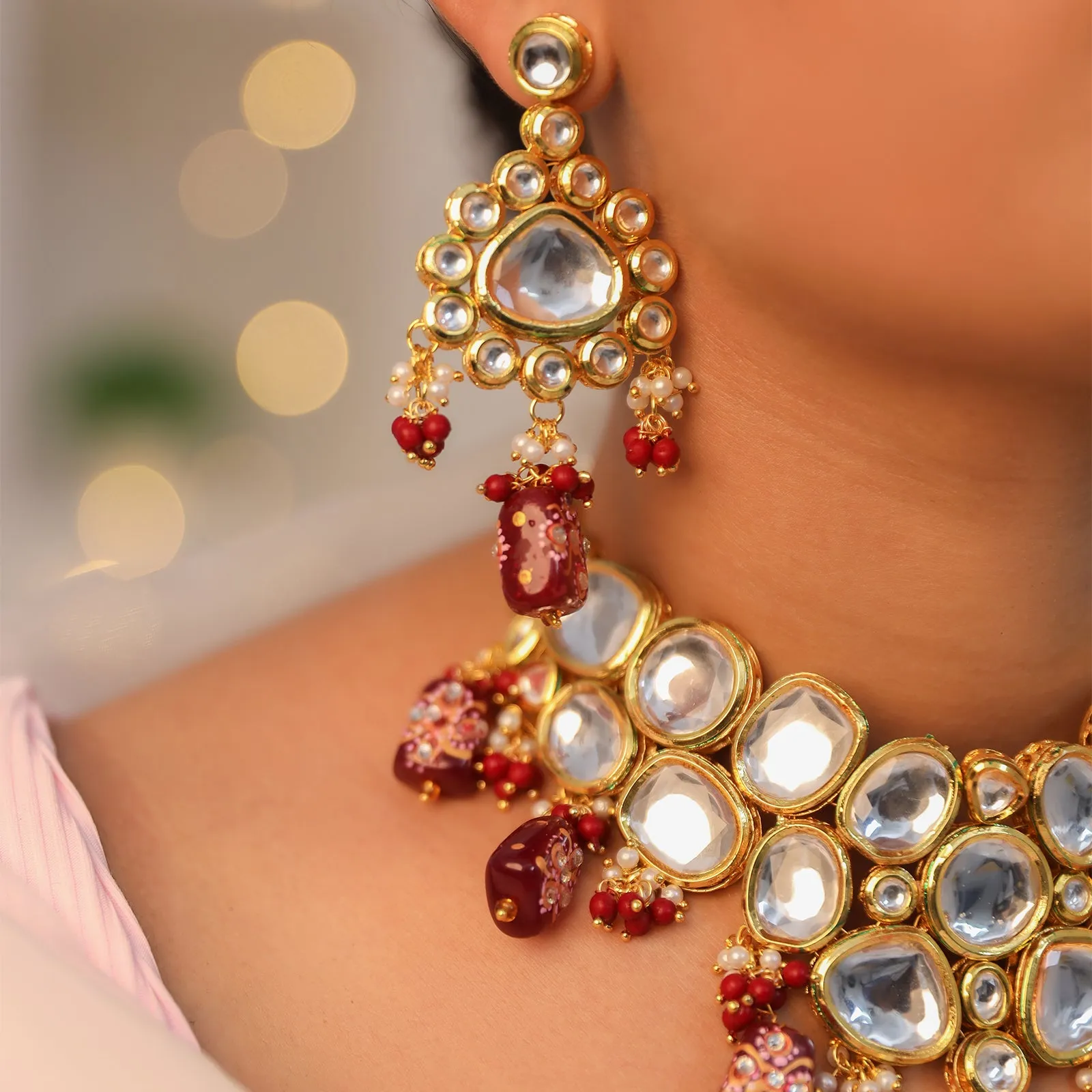 Mukta Kundan Necklace Set