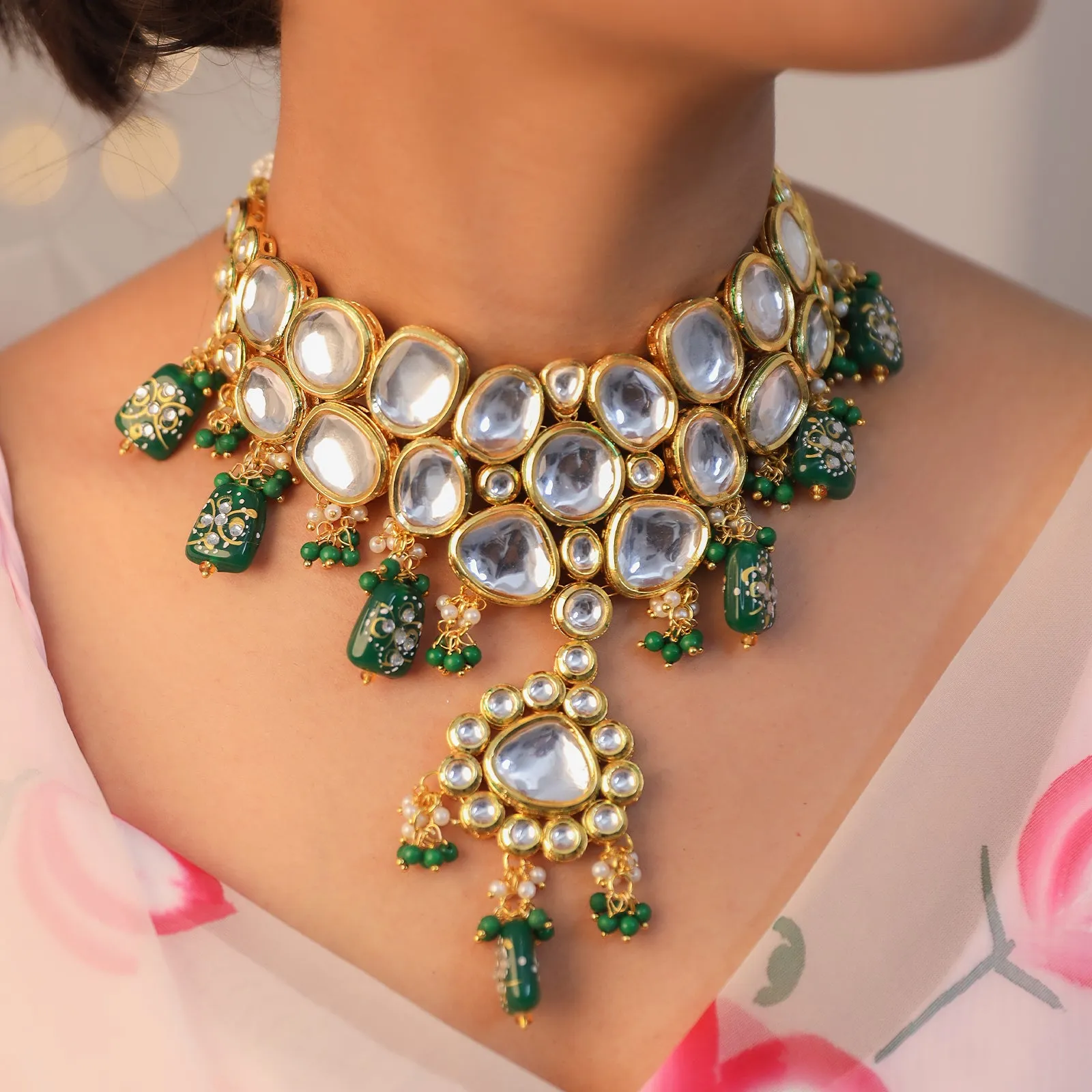 Mukta Kundan Necklace Set