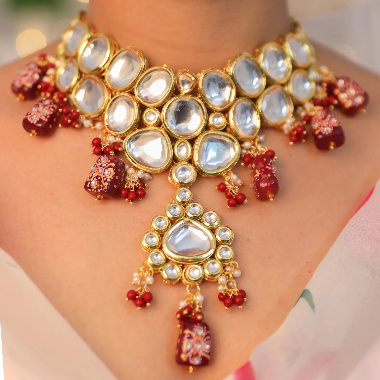 Mukta Kundan Necklace Set