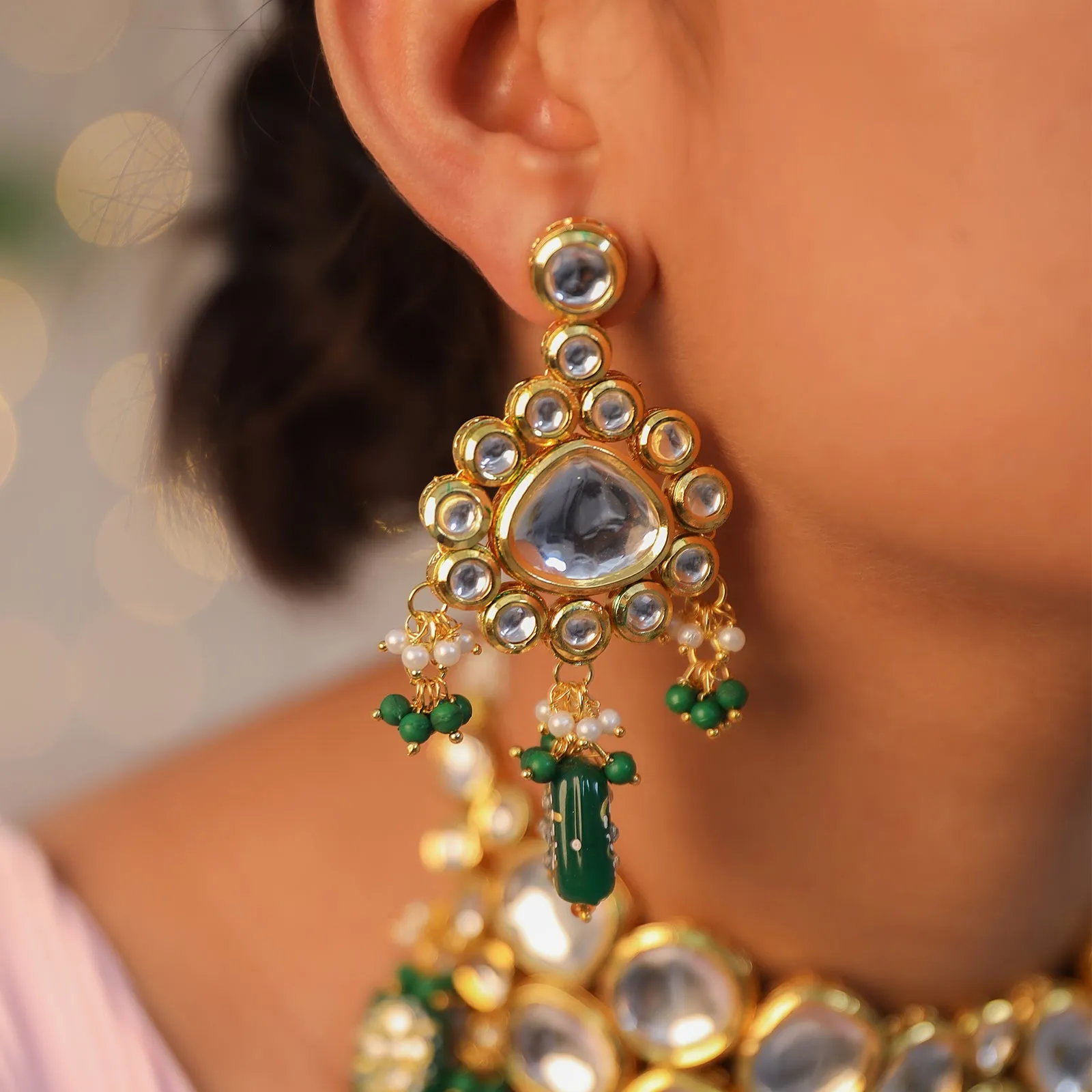 Mukta Kundan Necklace Set