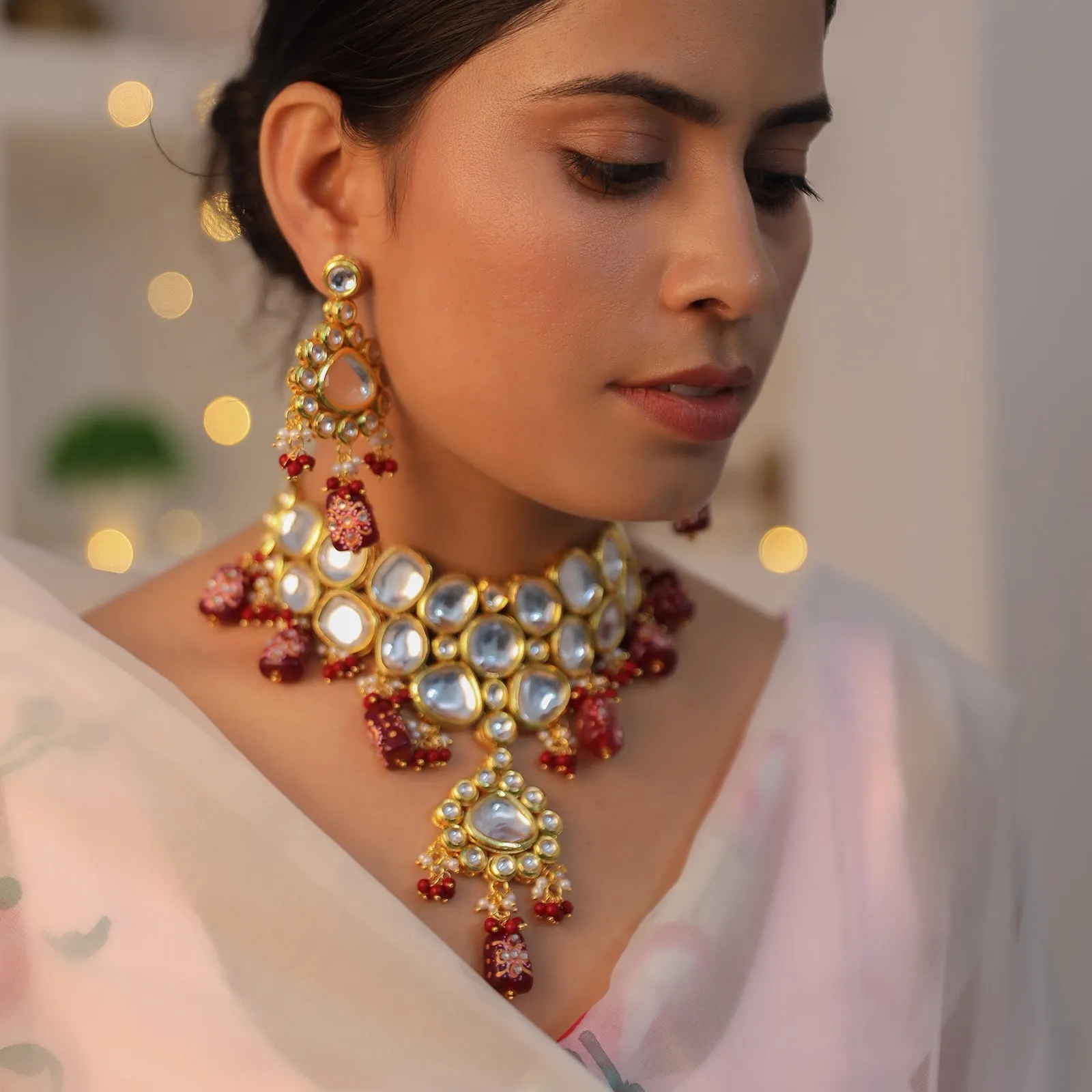 Mukta Kundan Necklace Set