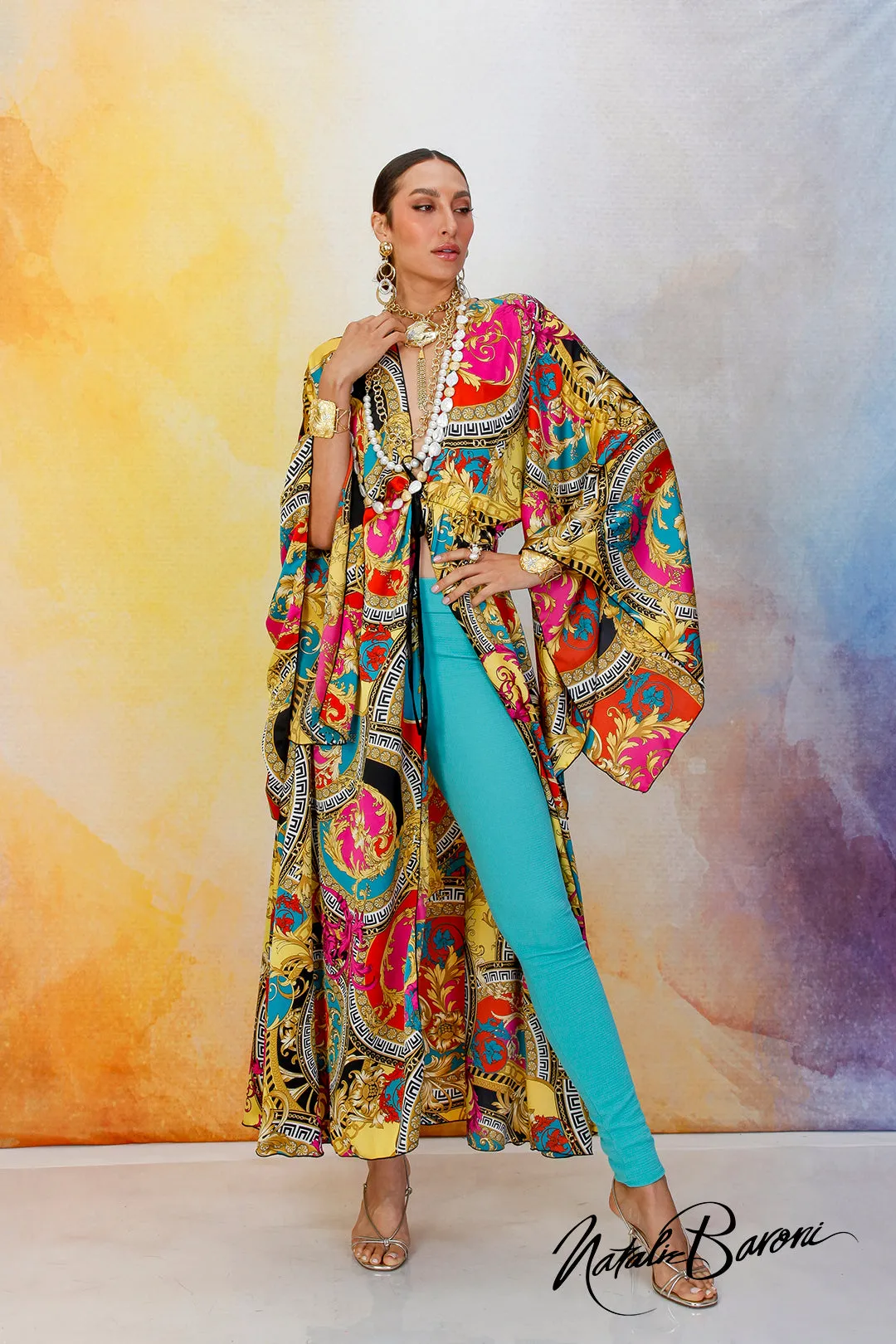 Multi Blue Kimono - Venezia