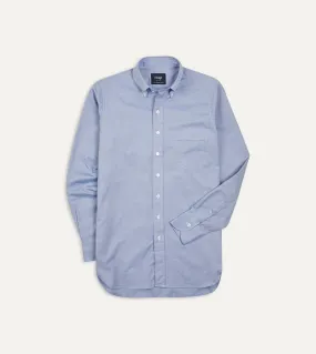 Navy Pinpoint Oxford Cotton Cloth Button-Down Shirt