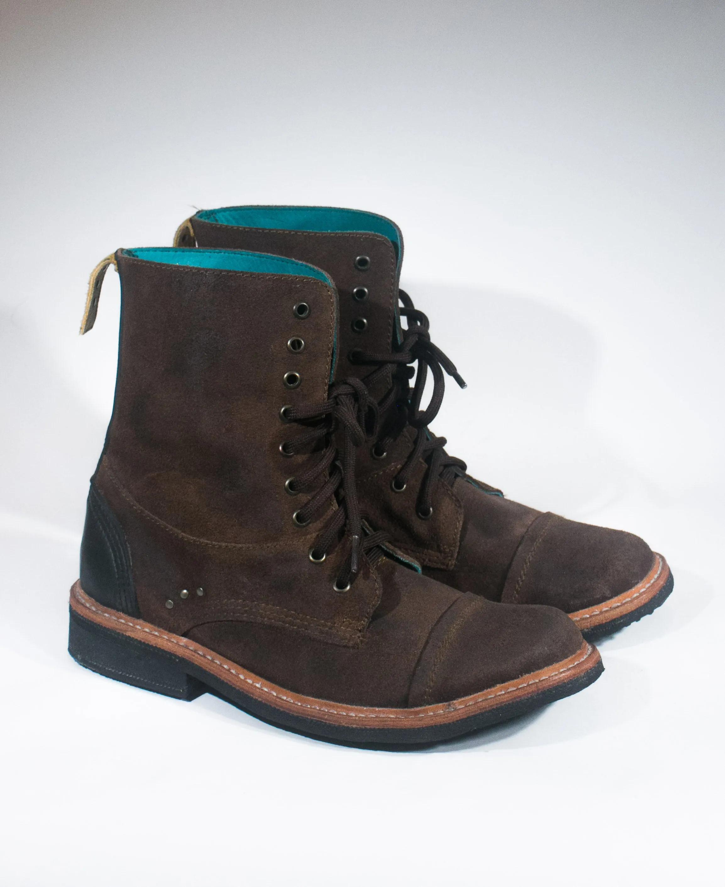 no.0028 highway 10 inch boot brown suede 9M (11W)