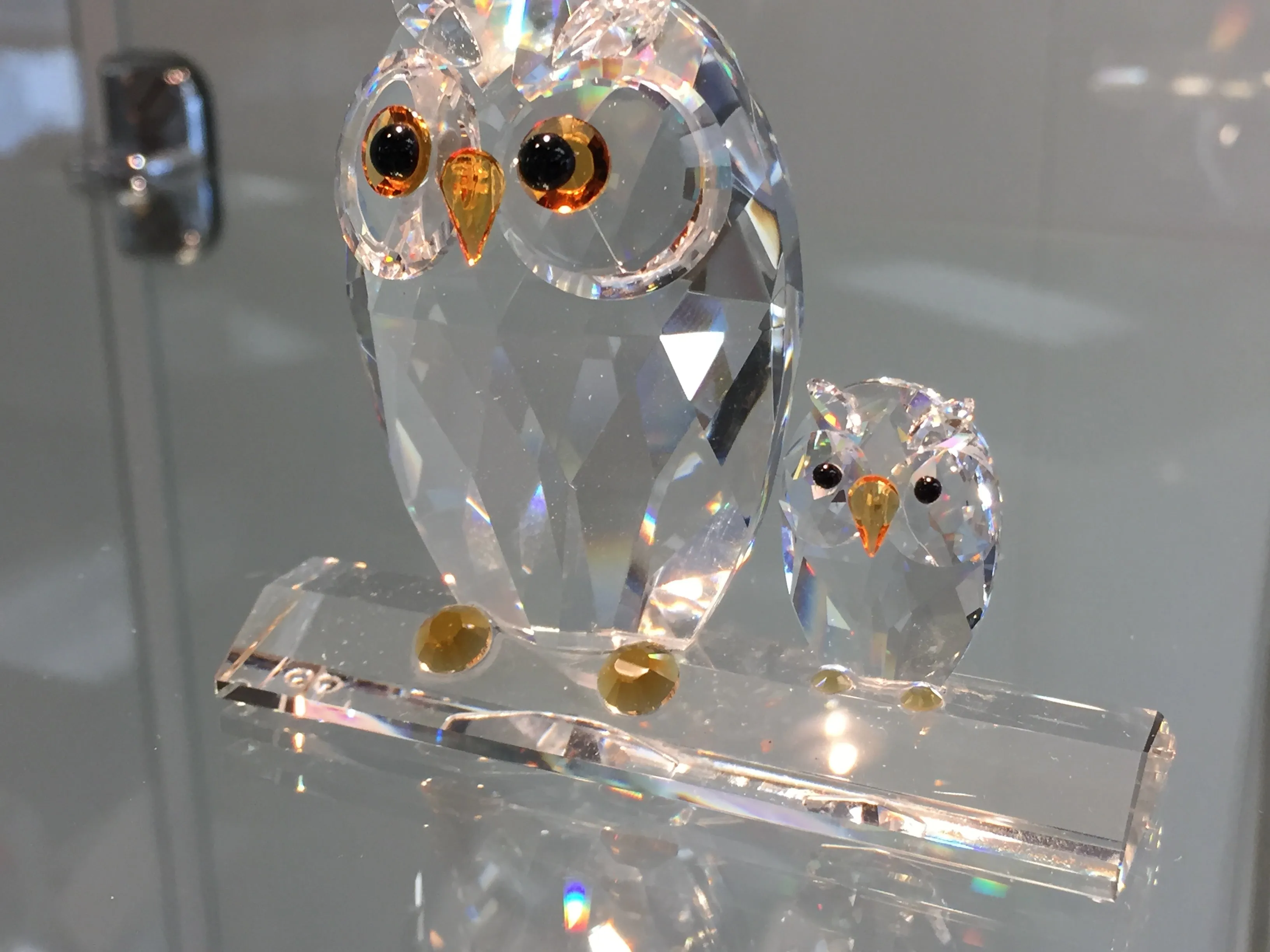 Owls Crystal Figurine