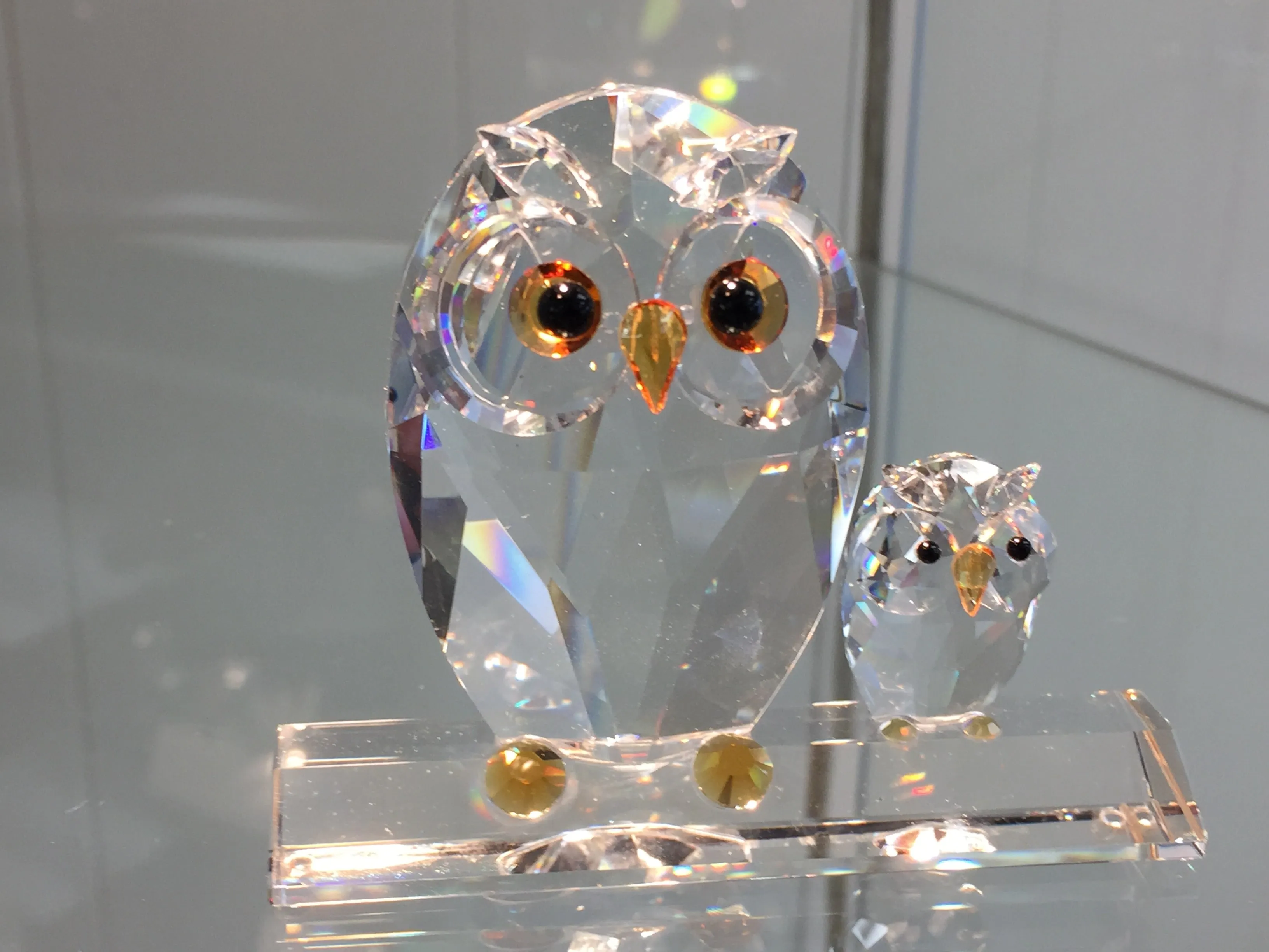 Owls Crystal Figurine