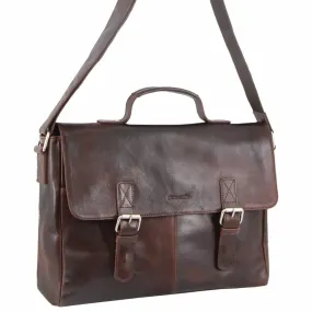 Pierre Cardin Leather Laptop Messenger Bag PC2801