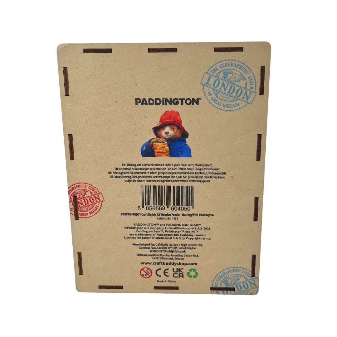 "Waiting With Paddington" A3 Wooden Puzzle