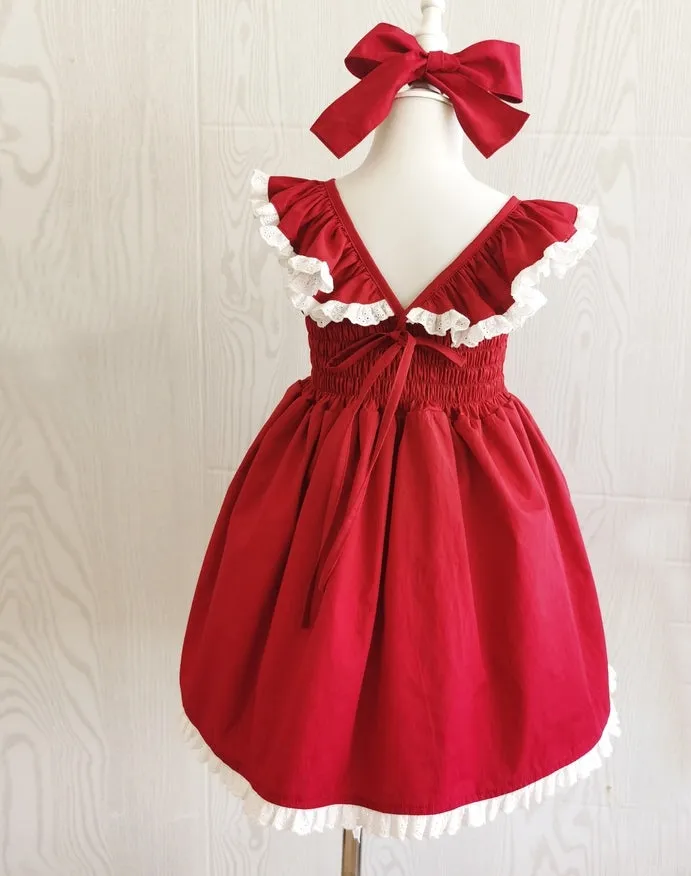 Rosie Girls Red Christmas Dress