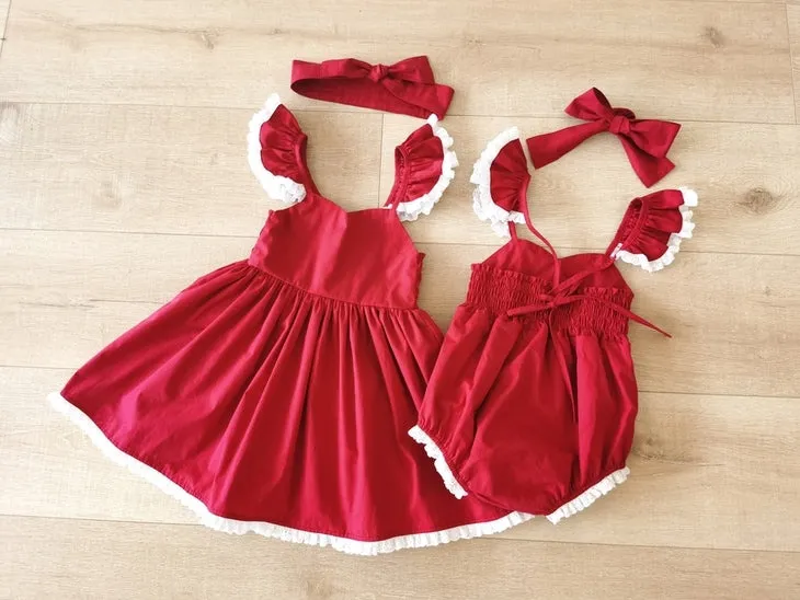 Rosie Girls Red Christmas Dress