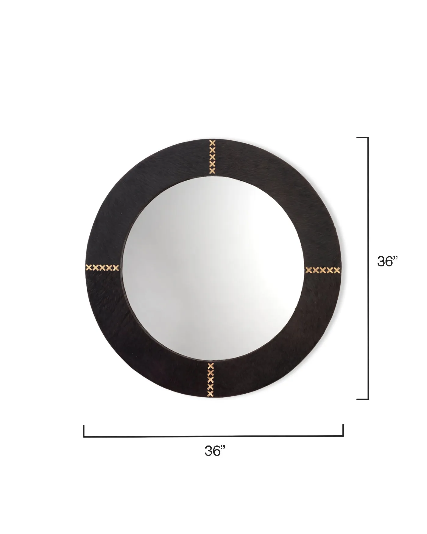 Round Cross Stitch Mirror Espresso