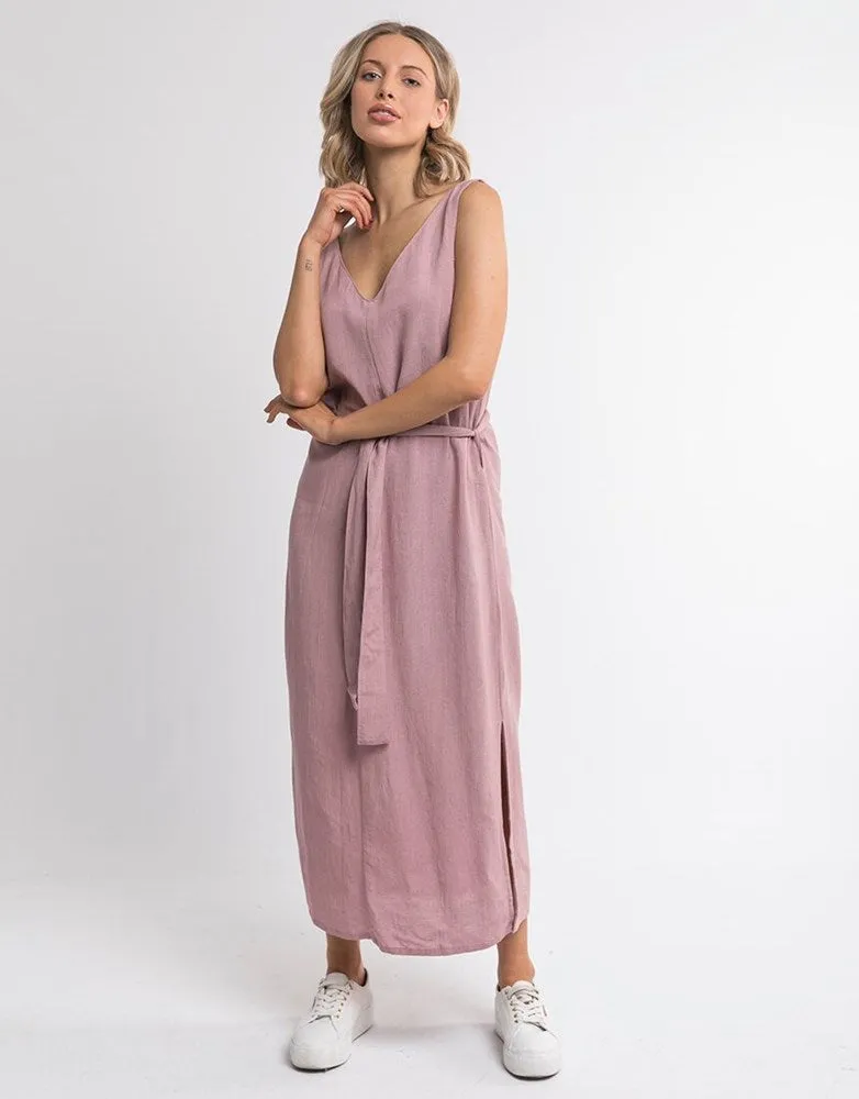 Silent Theory Breeze Linen Dress Musk