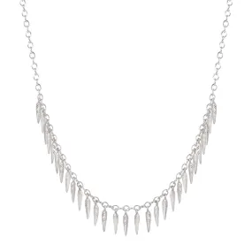 Sterling Silver Dream Catcher Fringe Necklace