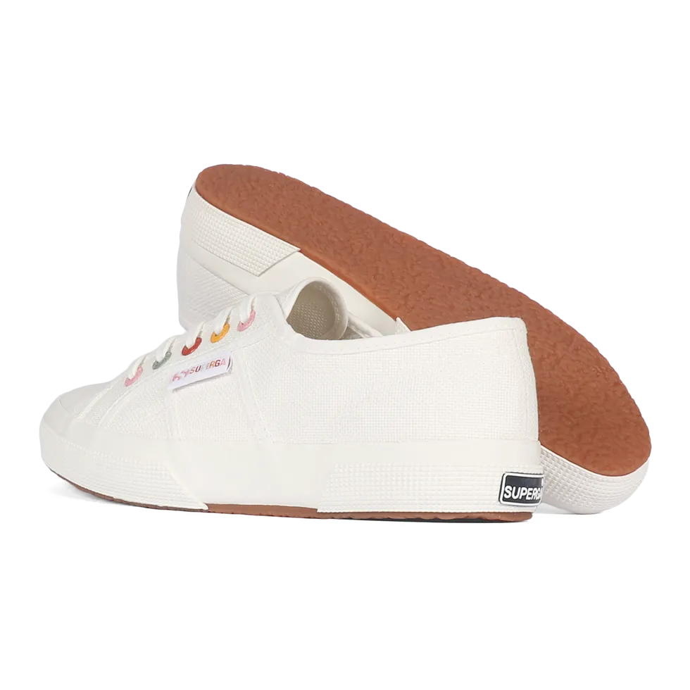 Superga 2750 Rainbow Eyelets White Avorio Groovy