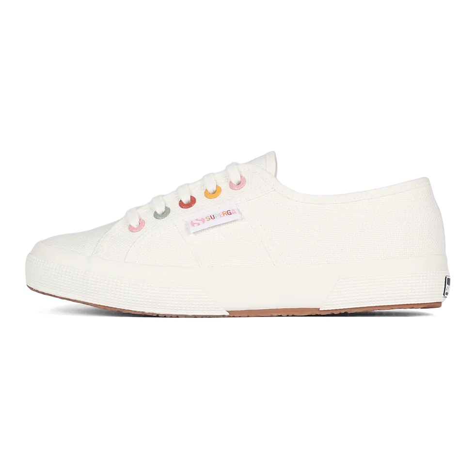 Superga 2750 Rainbow Eyelets White Avorio Groovy