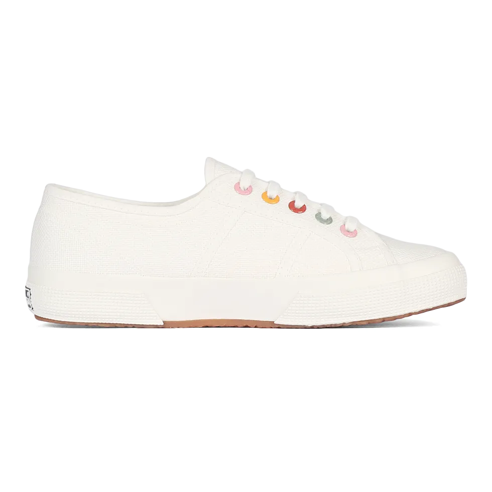 Superga 2750 Rainbow Eyelets White Avorio Groovy