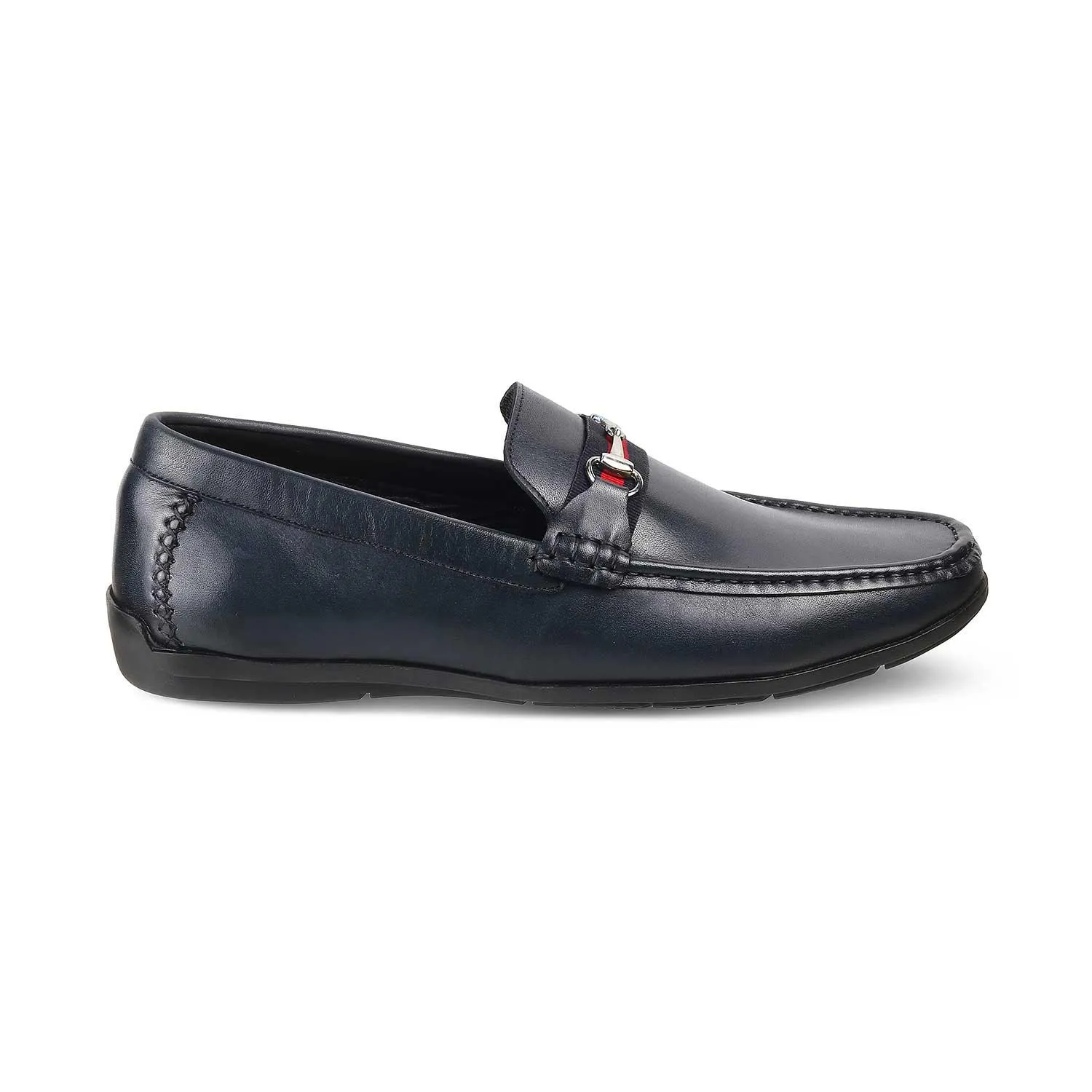 The Crada Blue Men's Leather Loafers