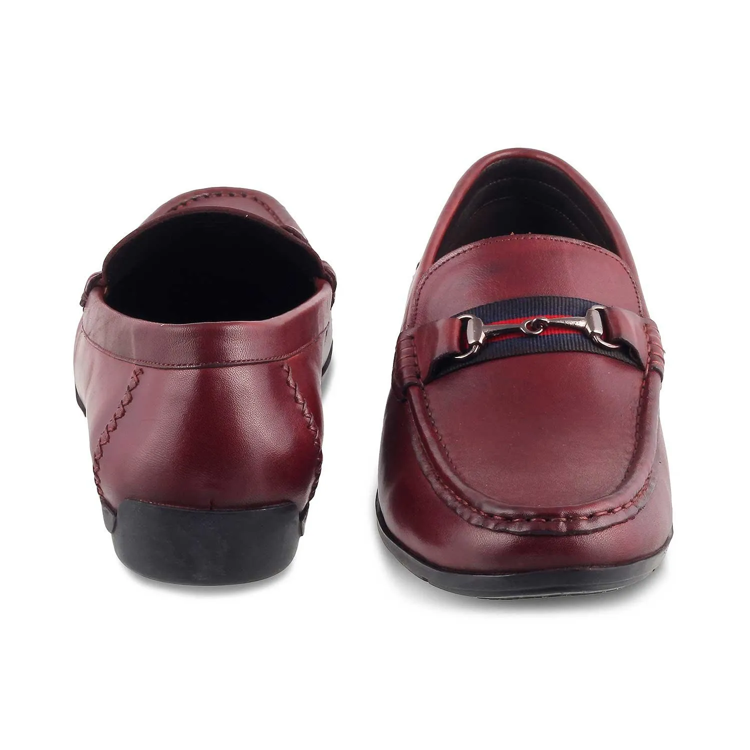 The Crada Wine Men's Leather Driving Loafers Tresmode