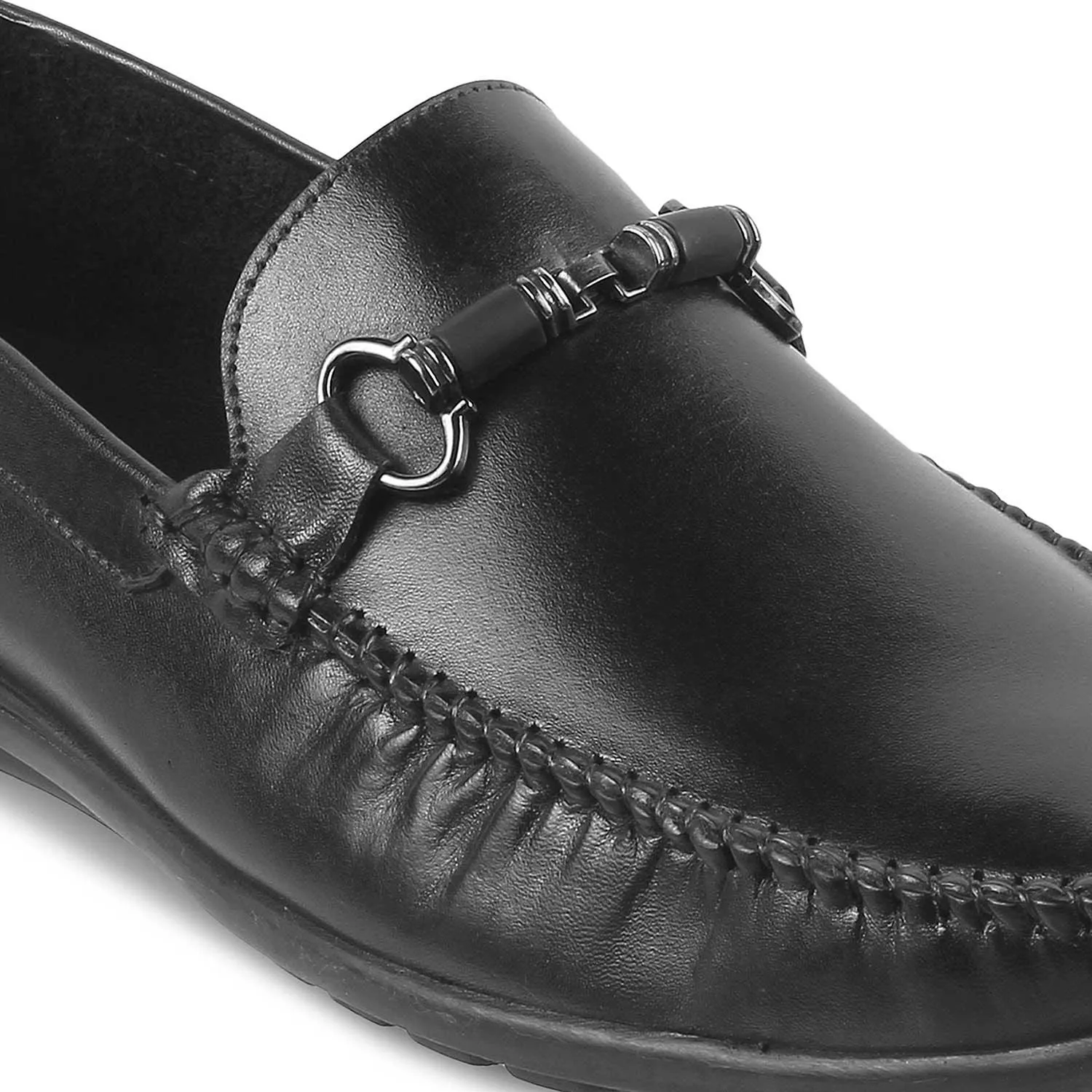 The Freccia Black Men's Leather Driving Loafers Tresmode