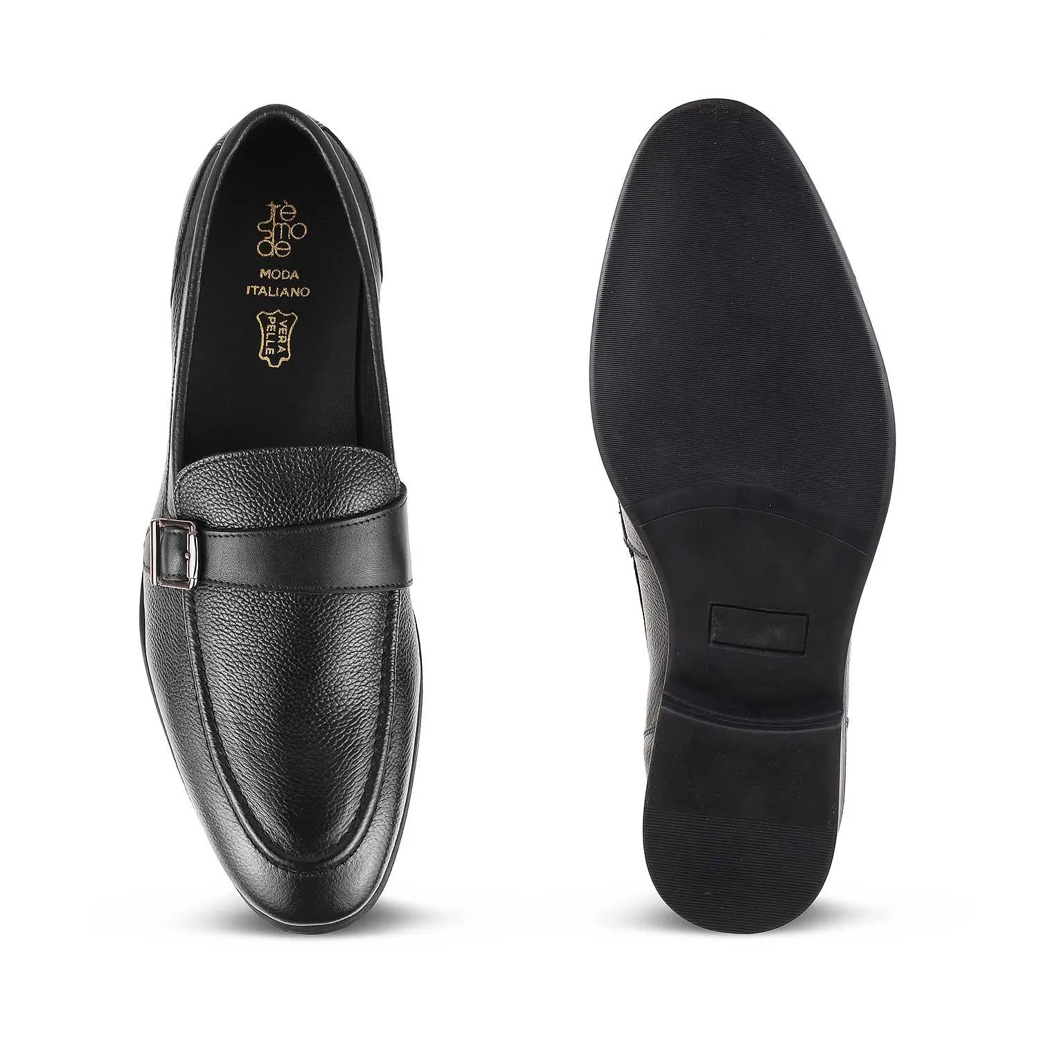 The Heiden Black Men's Leather Loafers Tresmode