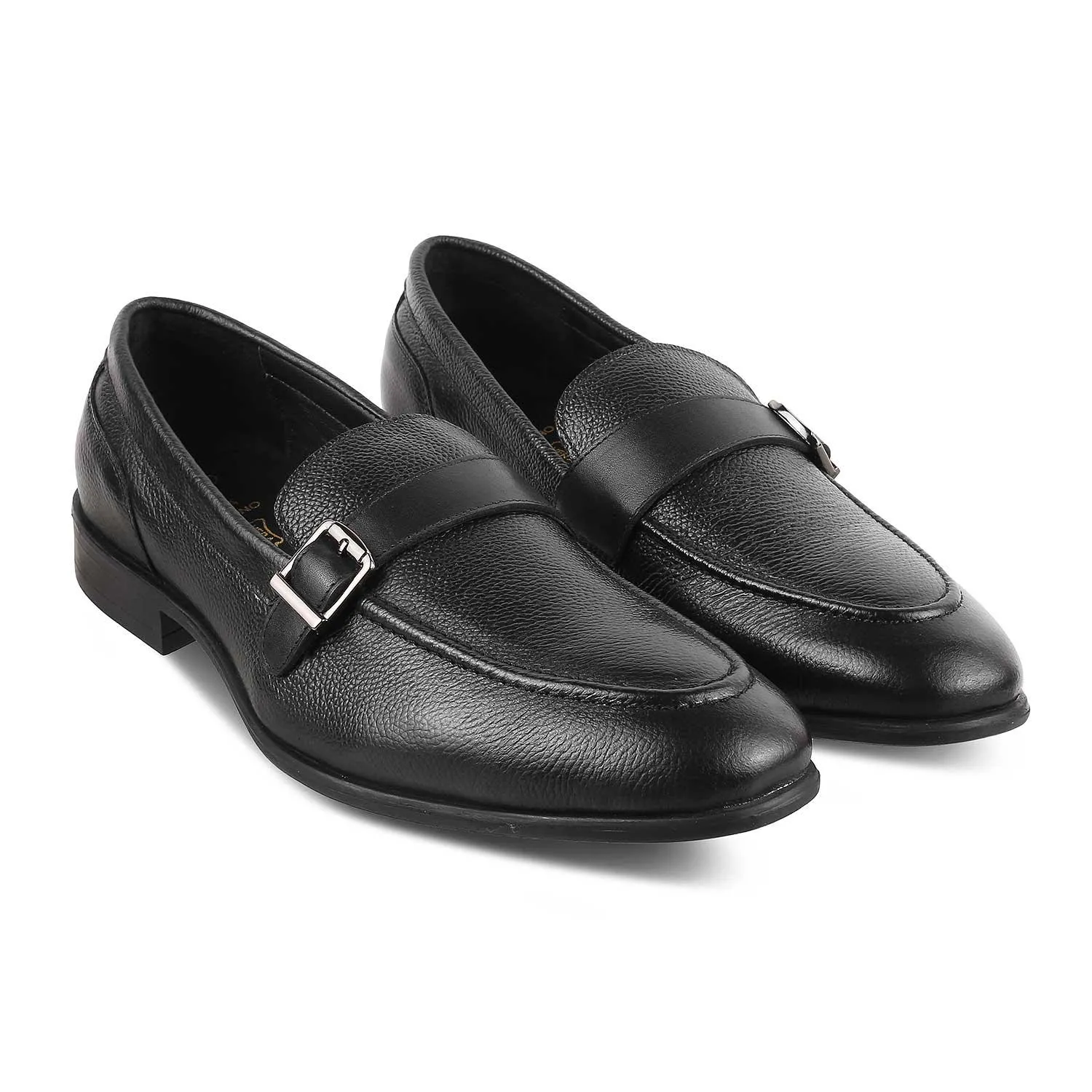 The Heiden Black Men's Leather Loafers Tresmode