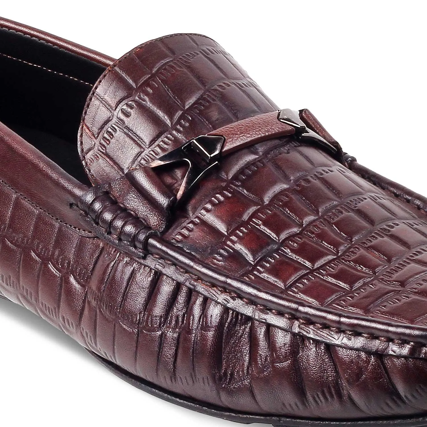 The Hummer Brown Men's Leather Driving Loafers Tresmode