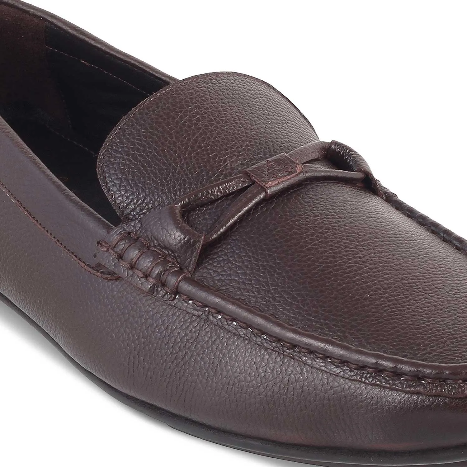 The Levent Brown Men's Leather Driving Loafers Tresmode