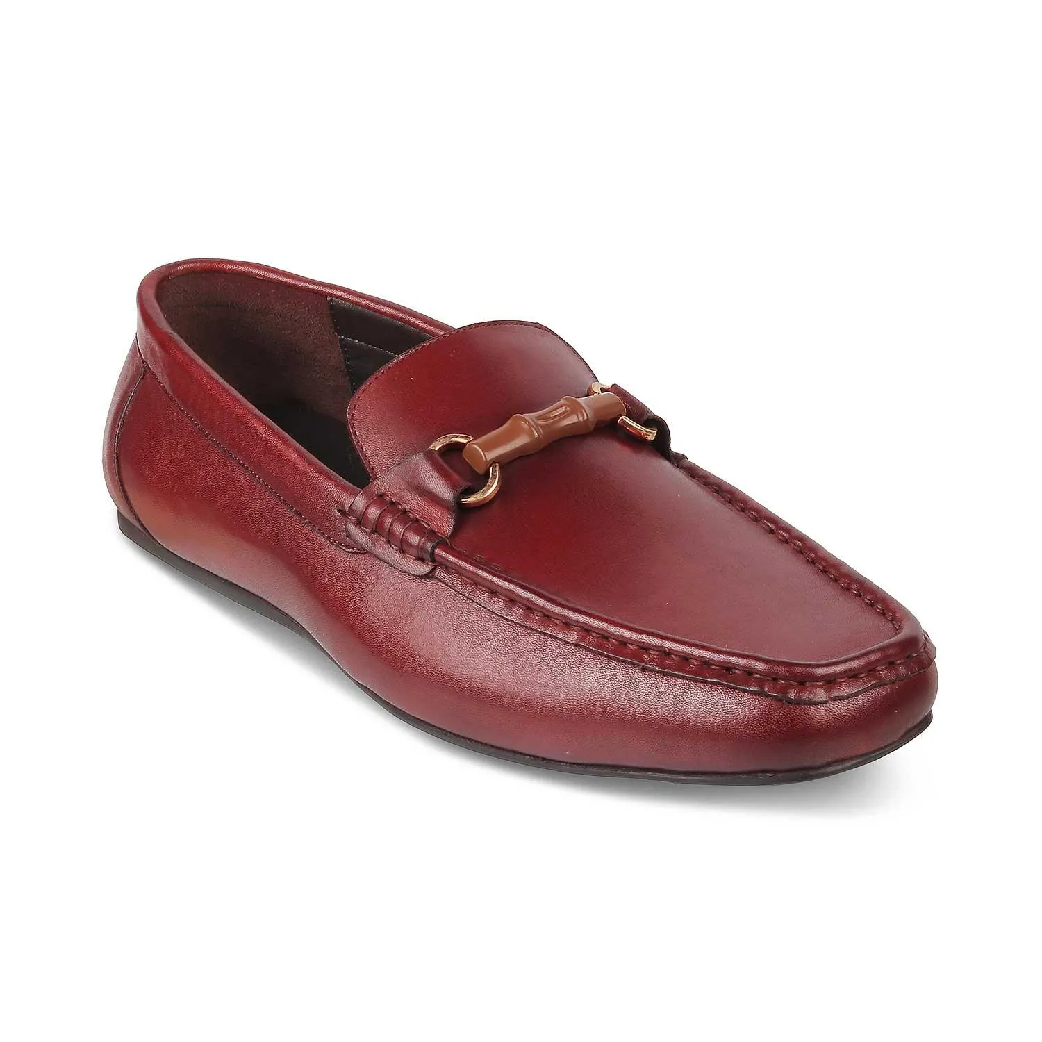 The Porter-2 Wine Men's Leather Loafers Tresmode