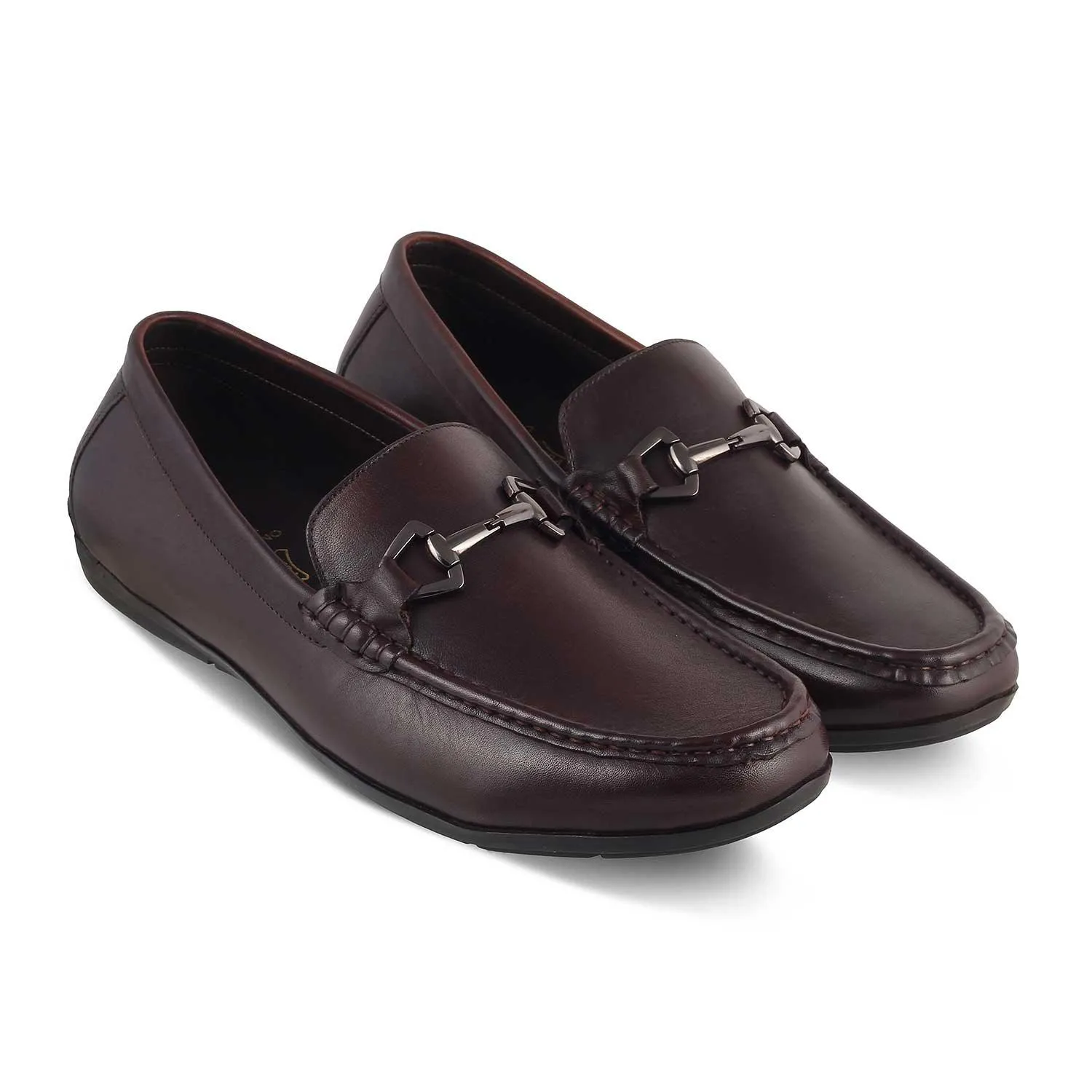 The Rhodes Brown Men's Leather Driving Loafers Tresmode