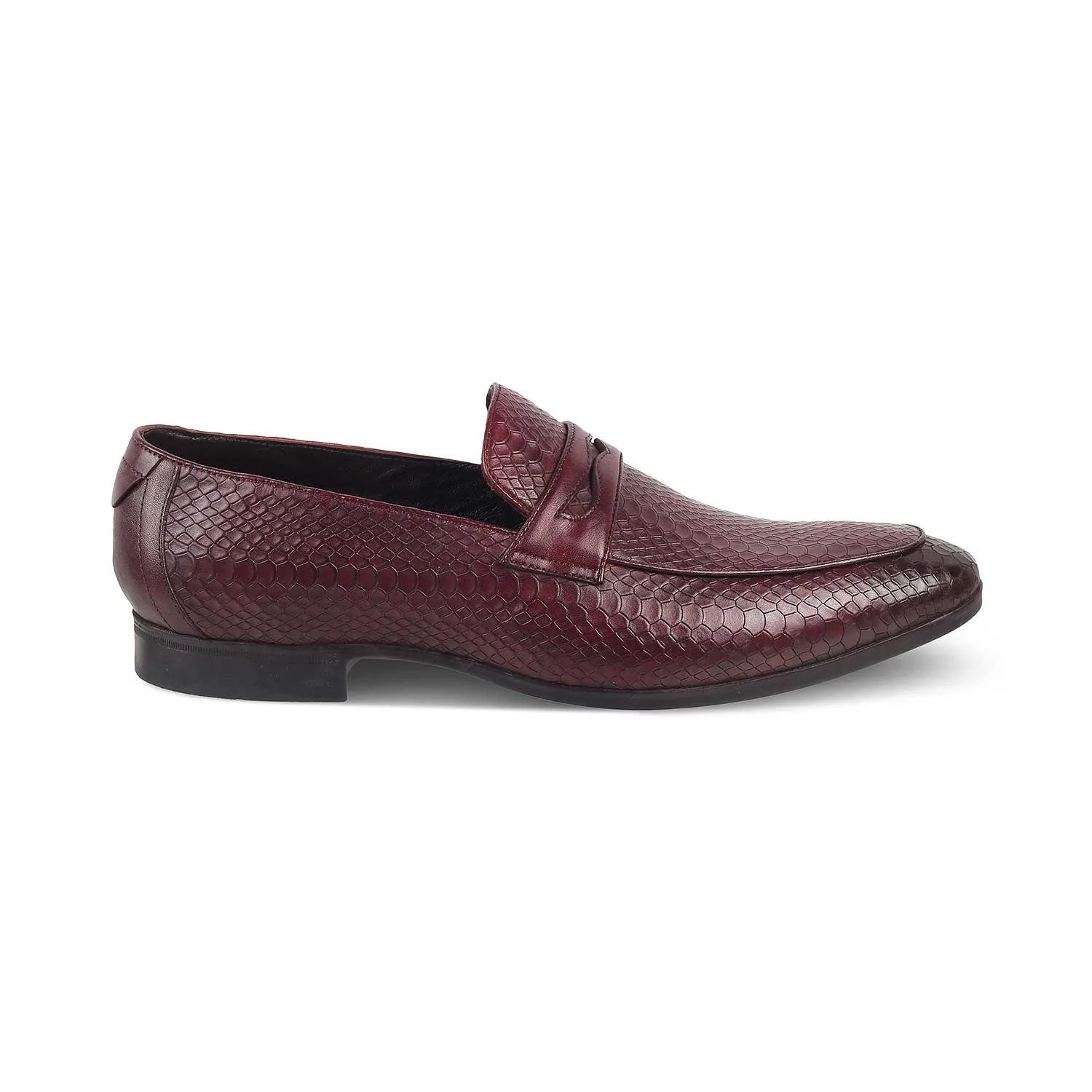 The Rosnake Wine Men's Leather Loafers Tresmode