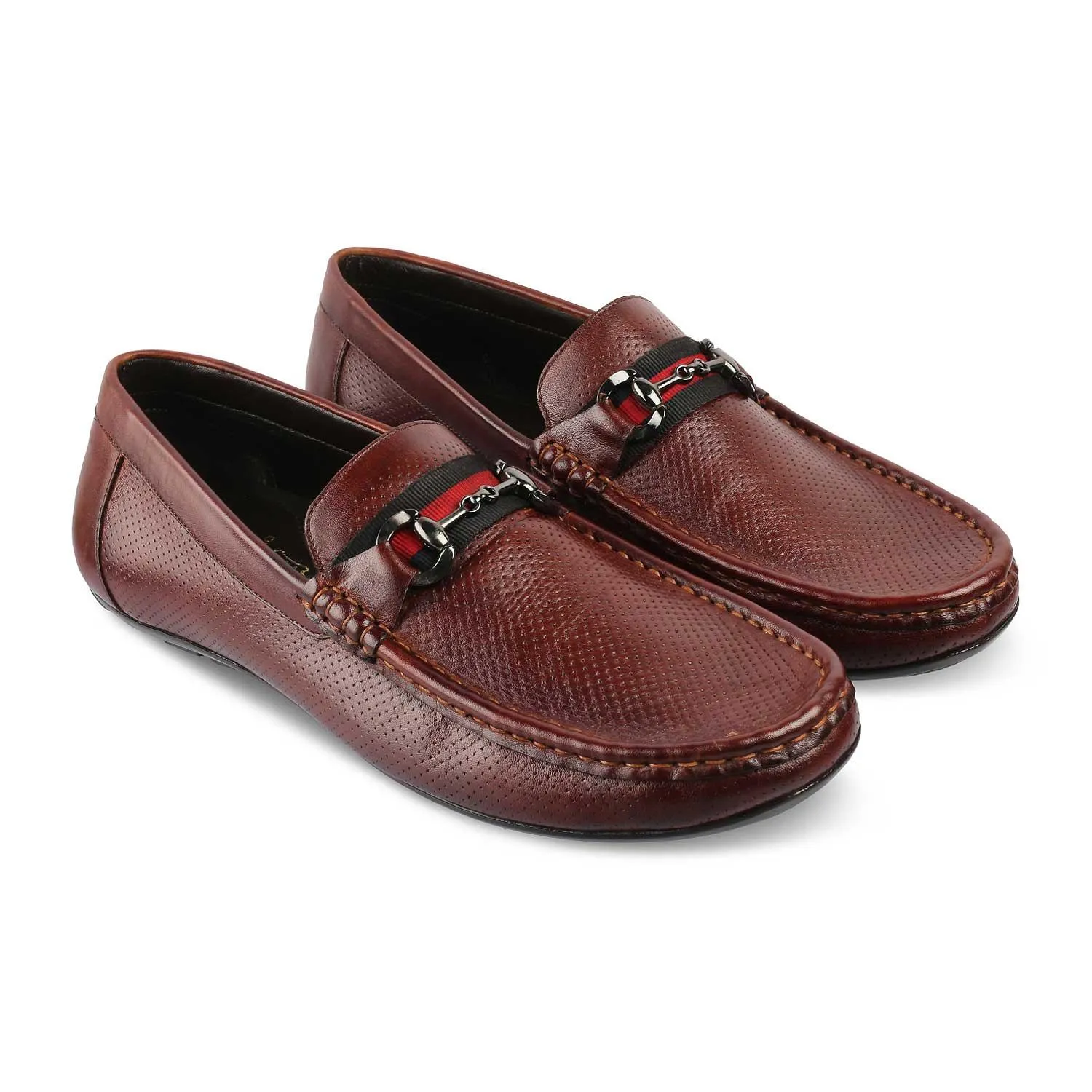 The Rottervam Brown Mens Driving Leather Loafer