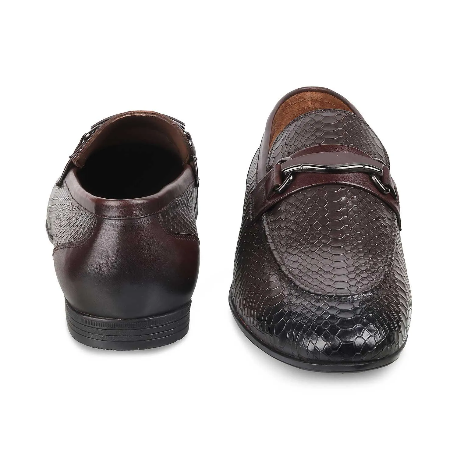 The Rytom Brown Men's Leather Loafers Tresmode